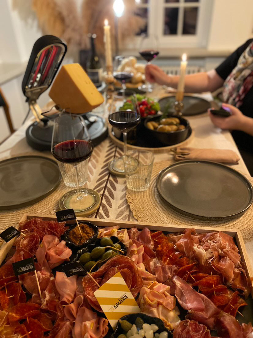 Raclette in stuk (traditioneel toestel)