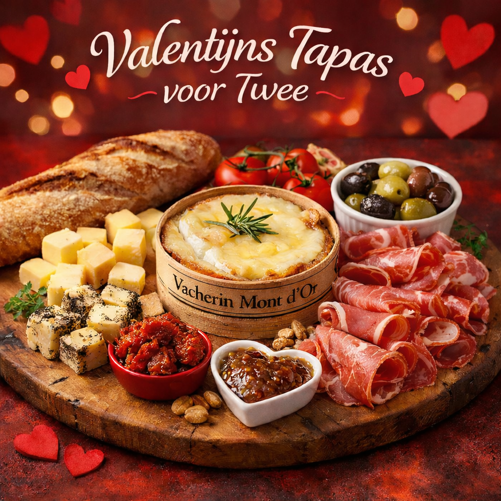 Valentijnsactie: Tapasplank deluxe voor 2 personen